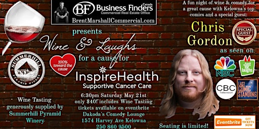 Business Finders presents Wine & Laughs for a Cause for InspireHealth