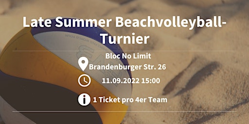 Late-Summer Beachvolleyball-Turnier