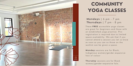 Thursday Community Yoga Classes (May) tickets