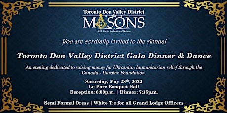 Toronto Don Valley District Gala Dinner tickets