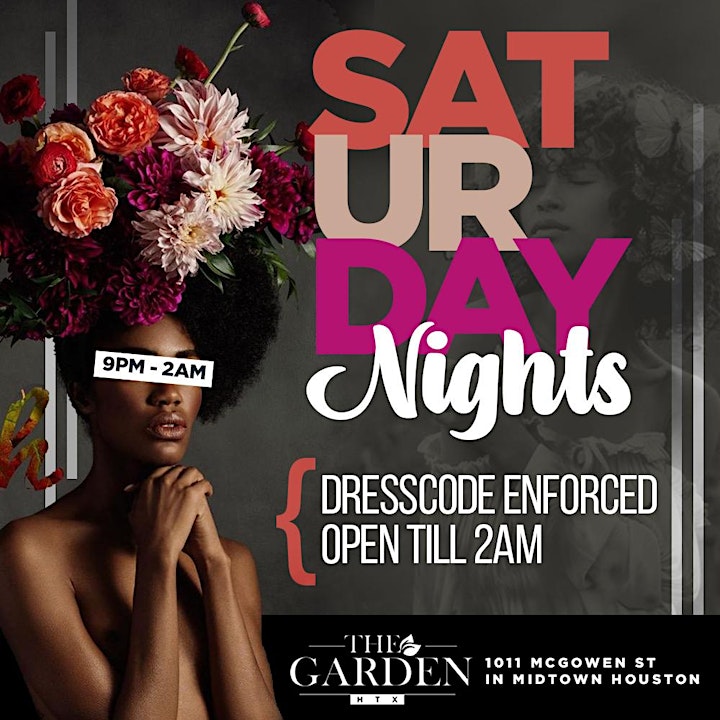 Saturday Nights @ The Garden in Midtown | Brunch |Happy Hour | Night Vibes image