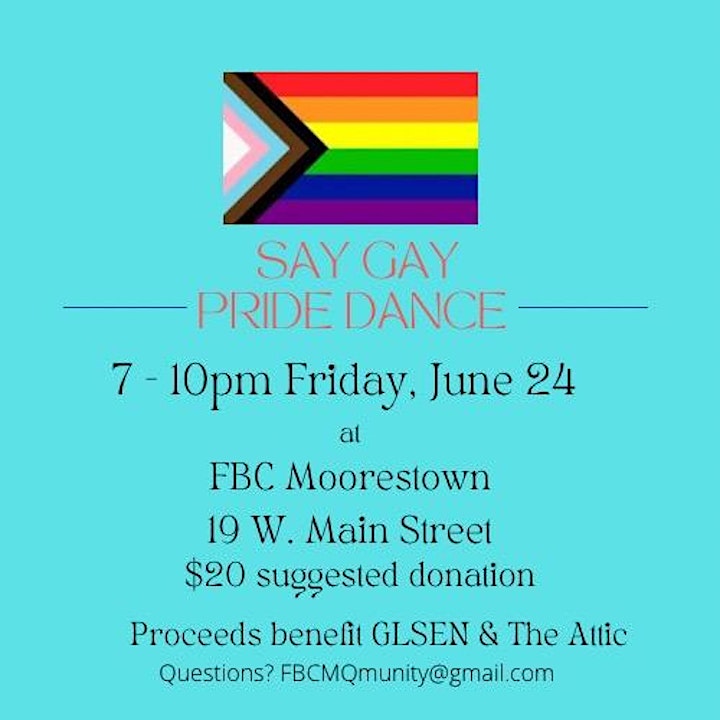 First Baptist Church Moorestown  Say Gay Pride Dance image