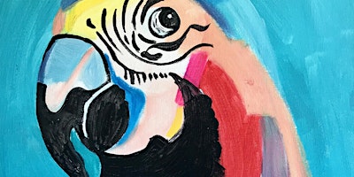 Paint Along in Canberra – Parrot Abstract
