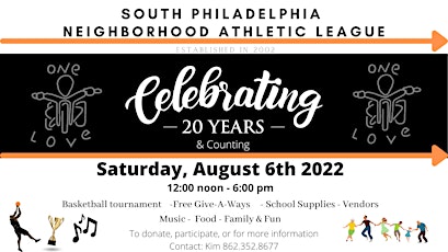 South Philadelphia Neighborhood Athletic League 20-Year Anniversary tickets