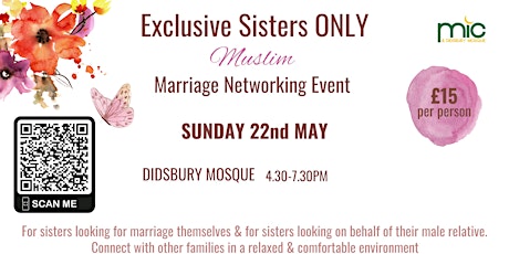 Didsbury Mosque Matrimonial- Sisters Only Networking Event tickets