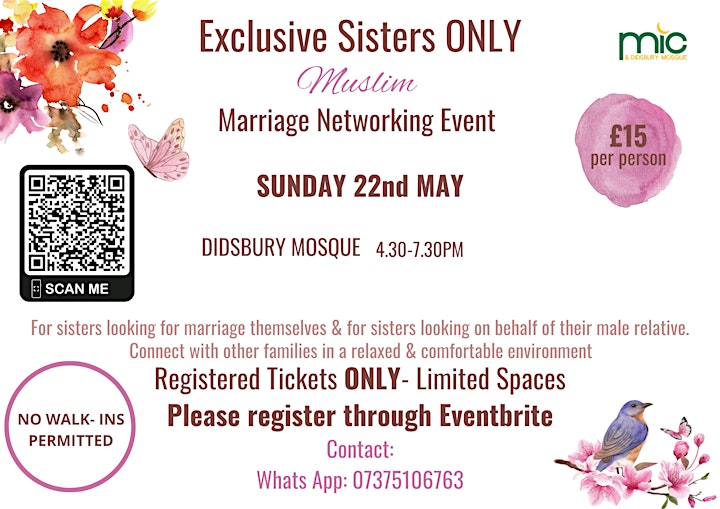 Didsbury Mosque Matrimonial- Sisters Only Networking Event image