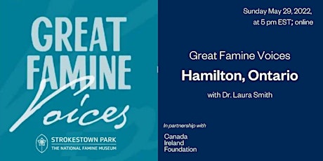 Great Famine Voices: Hamilton, Ontario tickets