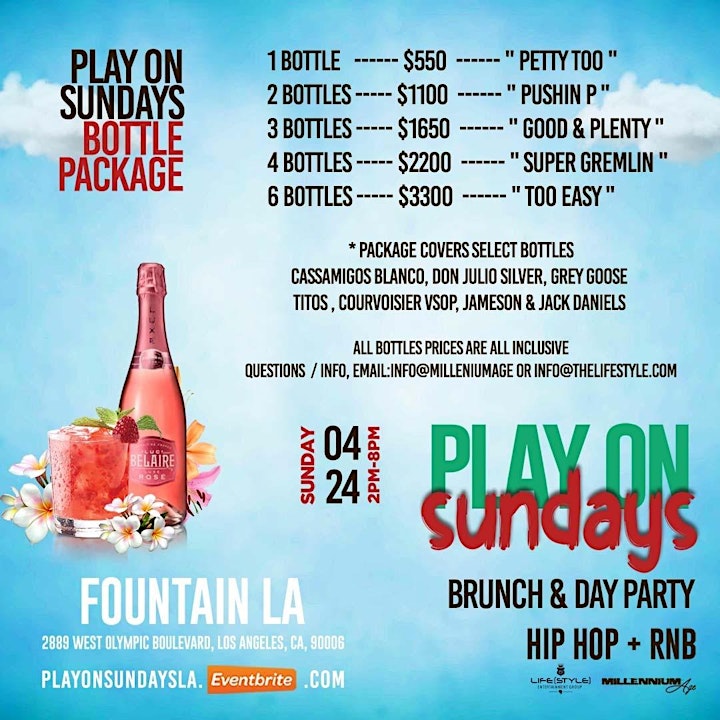 "PLAY ON SUNDAYS" LA'S #1 BRUNCH & DAY PARTY image