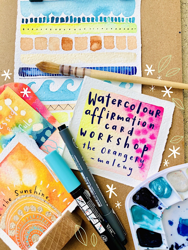 Arty Affirmations High Tea - Watercolour Workshop, The Orangery Maleny image