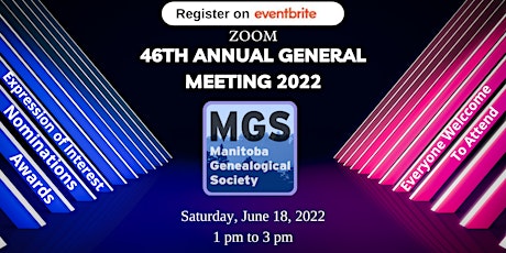 46th Annual General Meeting of the Manitoba Genealogical Society primary image