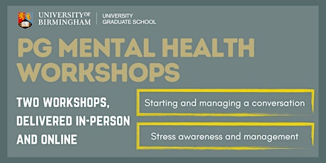 PG mental health workshop: Starting and managing a conversation (In Person) tickets
