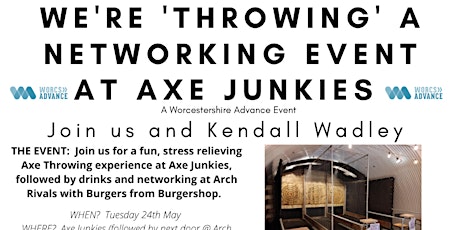 Axe Junkies Networking Experience and Burgershop Burgers primary image