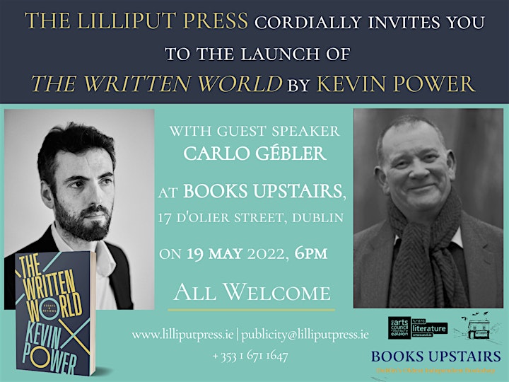 Book Launch – The Written World: Essays and Reviews by Kevin Power image