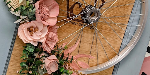 Bike Wheel Wreath - Spring Greenery