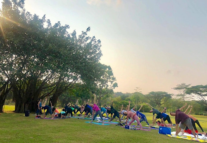 Free Outdoor Family Yoga in Bishan Park (Aug 2022) image