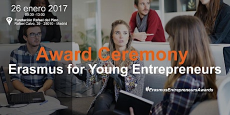 Award Ceremony Erasmus Young Entrepreneurs 2017