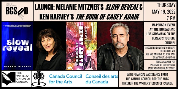 Launch: Melanie Mitzner's Slow Reveal & Ken Harvey's Book of Casey Adair
