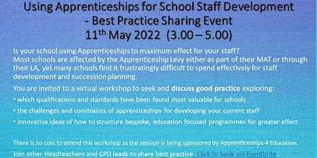 Using Apprenticeships for School Staff Development - Best Practice Sharing primary image