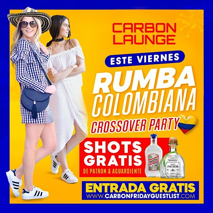 Viernes de Rumba Colombiana @ Carbon Lounge • Free guest list image
