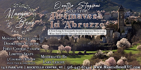 Quatro Staggioni Wine Dinner Series: Spring In Abruzzo