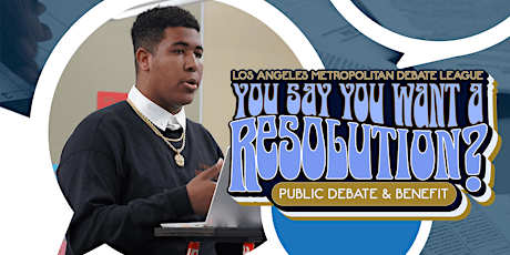 2nd Annual "You Say You Want a Resolution?" Public Debate & Benefit tickets