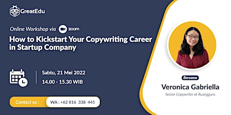 How to Kickstart Your Copywriting Career in Startup Company tickets