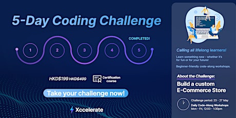 5-Day Beginner Coding Challenge: Code your Front-End Ecommerce Store  tickets