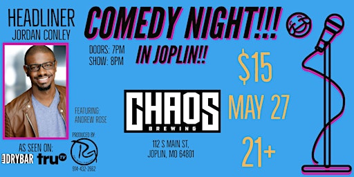 May Comedy show at Chaos Brewing Co.