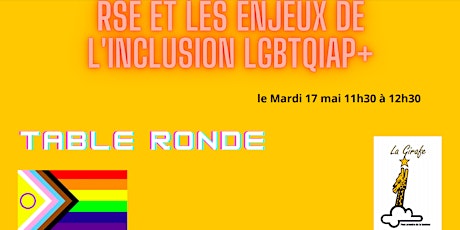 Table Ronde : RSE et les enjeux de l'Inclusion LGBTQIAP+ billets