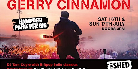 Gerry Cinnamon - Sunday Pre Hampden Party tickets