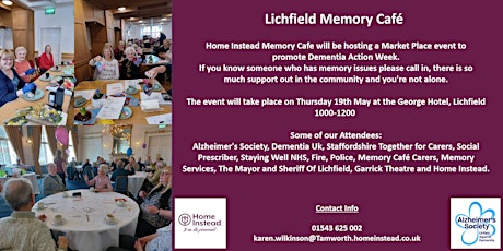 Lichfield Memory Café​  Dementia Action Week Marketplace Event tickets