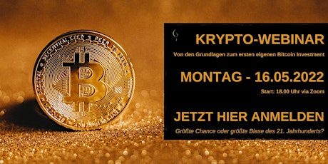 Krypto-Webinar - Von den Grundlagen zum ersten eigenen Bitcoin-Investment Tickets