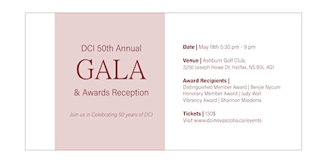 DCI 50th Annual Gala & Awards Reception tickets