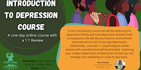 Introduction to Depression Course: 1:1 psychological review tickets