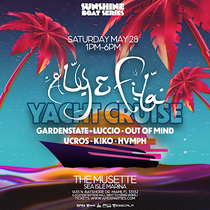 ALY & FILA @ THE MUSETTE MIAMI YACHT CRUISE image