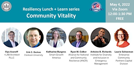Hauptbild für Resiliency Lunch + Learn: Community Vitality - MANE Regions