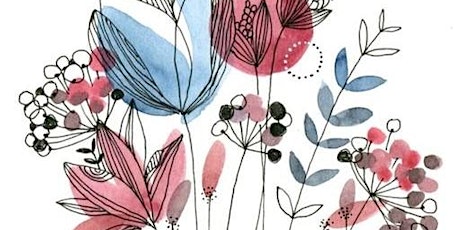 Online Wild Flowers Watercolors  Painting Class for Adults & Teens tickets