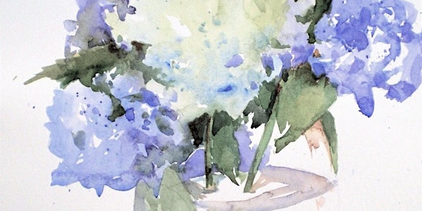 Online Hydrangeas Watercolor Painting Class for Adults & Teens