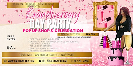 Bold and Luscious Cosmetics 2 Year Brandiversary Bash and Pop Up Shop tickets