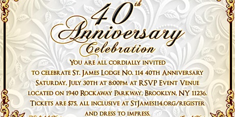 40th Anniversary Celebration tickets