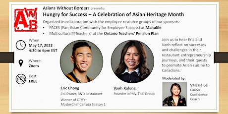 Hungry for Success - A Celebration of Asian Heritage Month tickets