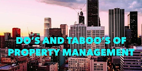 Do's and Taboo's of Property Management CE.6616000-RE tickets