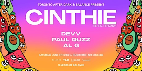 Toronto After Dark & Balance present CINTHIE tickets