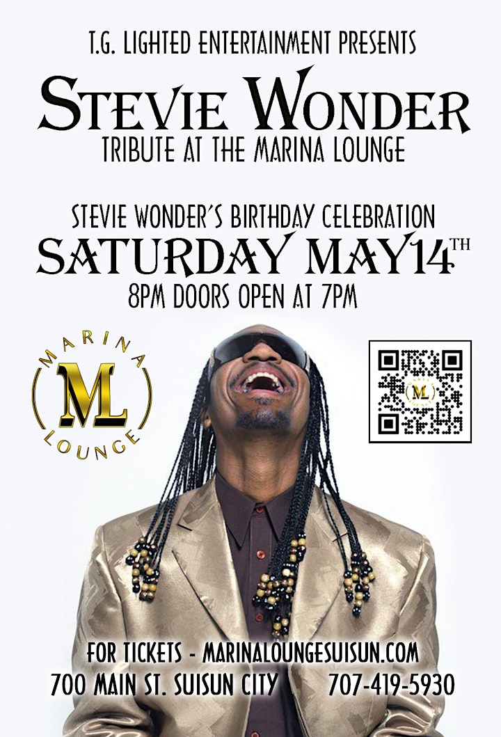 Marina Lounge & L.G. Lighted Presents Stevie Wonder Birthday Tribute image