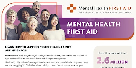 Adult Mental Health First Aid  with Alex Hardy (3-year certification) tickets