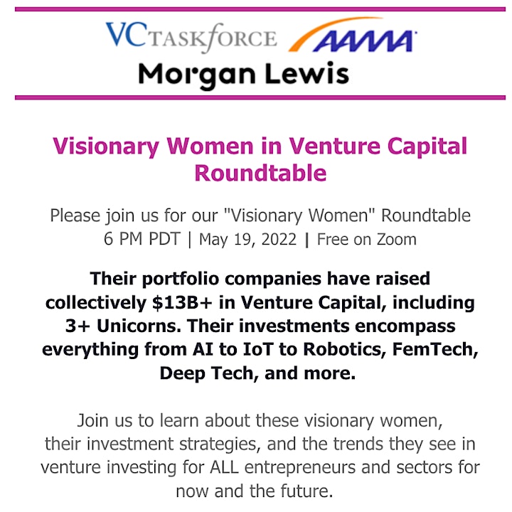 Visionary Women in Venture Capital Roundtable image