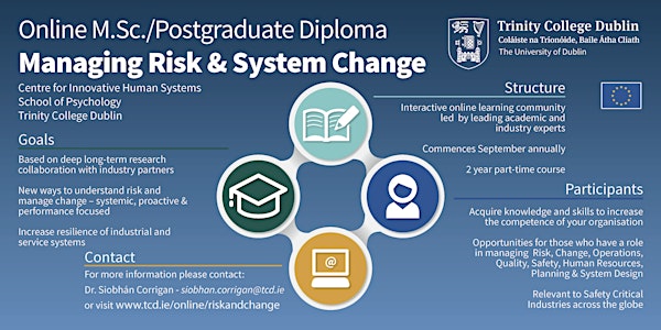 Online Open Evening: TCD Online Master's in Managing Risk & System Change