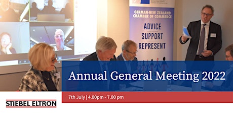German-New Zealand Chamber of Commerce AGM 2022 & Members Networking tickets