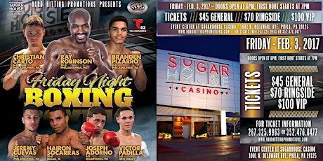 Live Boxing at the SugarHouse Casino primary image