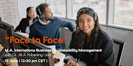 Face to Face with Dr. Küberling-Jost   | M.A. Sustainability Management tickets